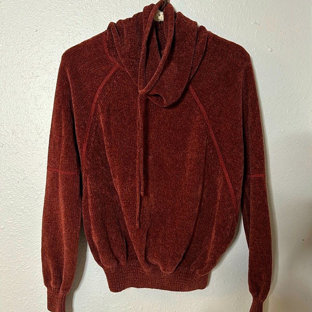 Prana velour funnel neck sweater